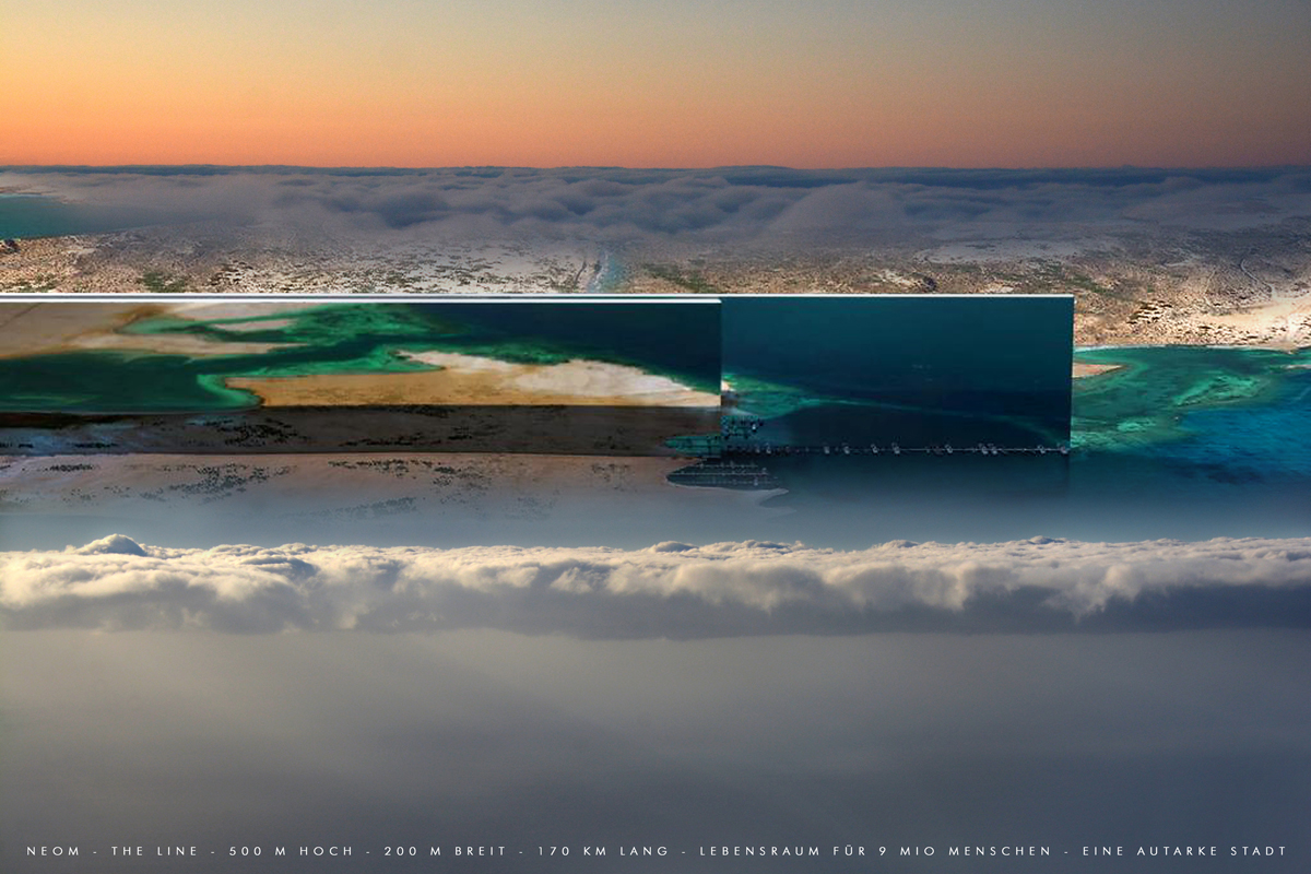 Neom The Line, Fotocollage